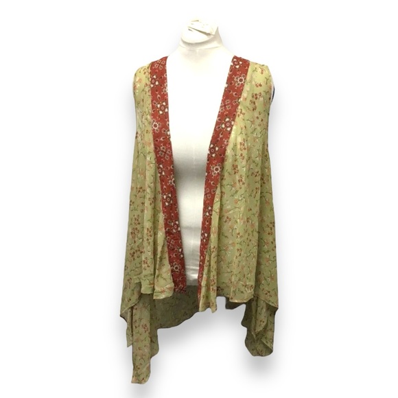 Cato Women’s Sleeveless Open Front Asymmetric Kimono Vest, size L - Picture 1 of 11